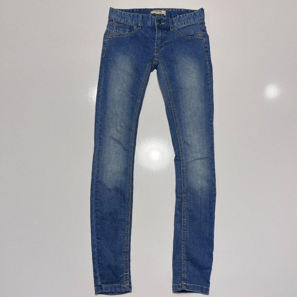 Free People Skinny Jeans Women W25 Blue Stretch Medium Wash Ladies